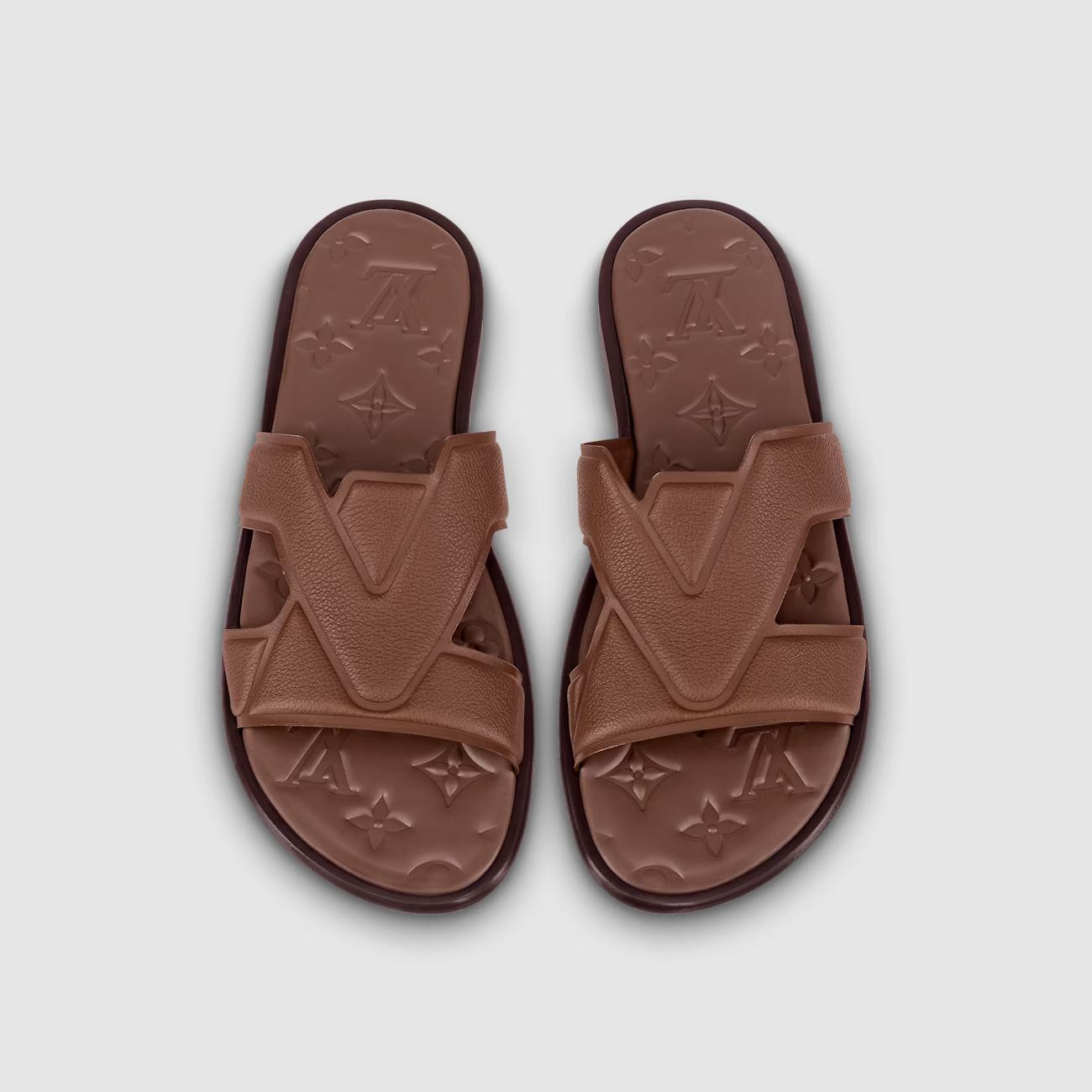 Dép Louis Vuitton Oasis Mule Nam Nâu Moka